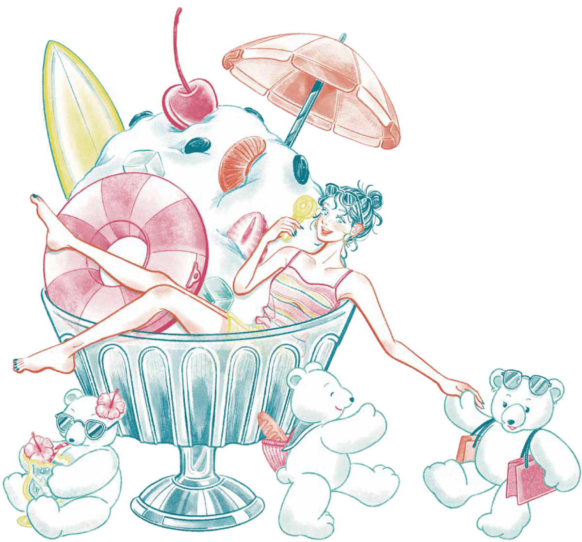 画像 イラスト とけちゃう前に、踏み出した。なんだかいい日になりそうです。
