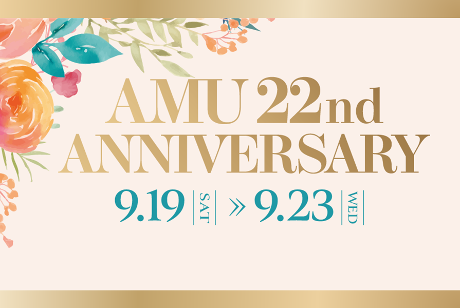AMU 22nd ANNIVERSARY ＜9.19FRI⇒23WED＞ │ JR鹿児島シティ アミュ
