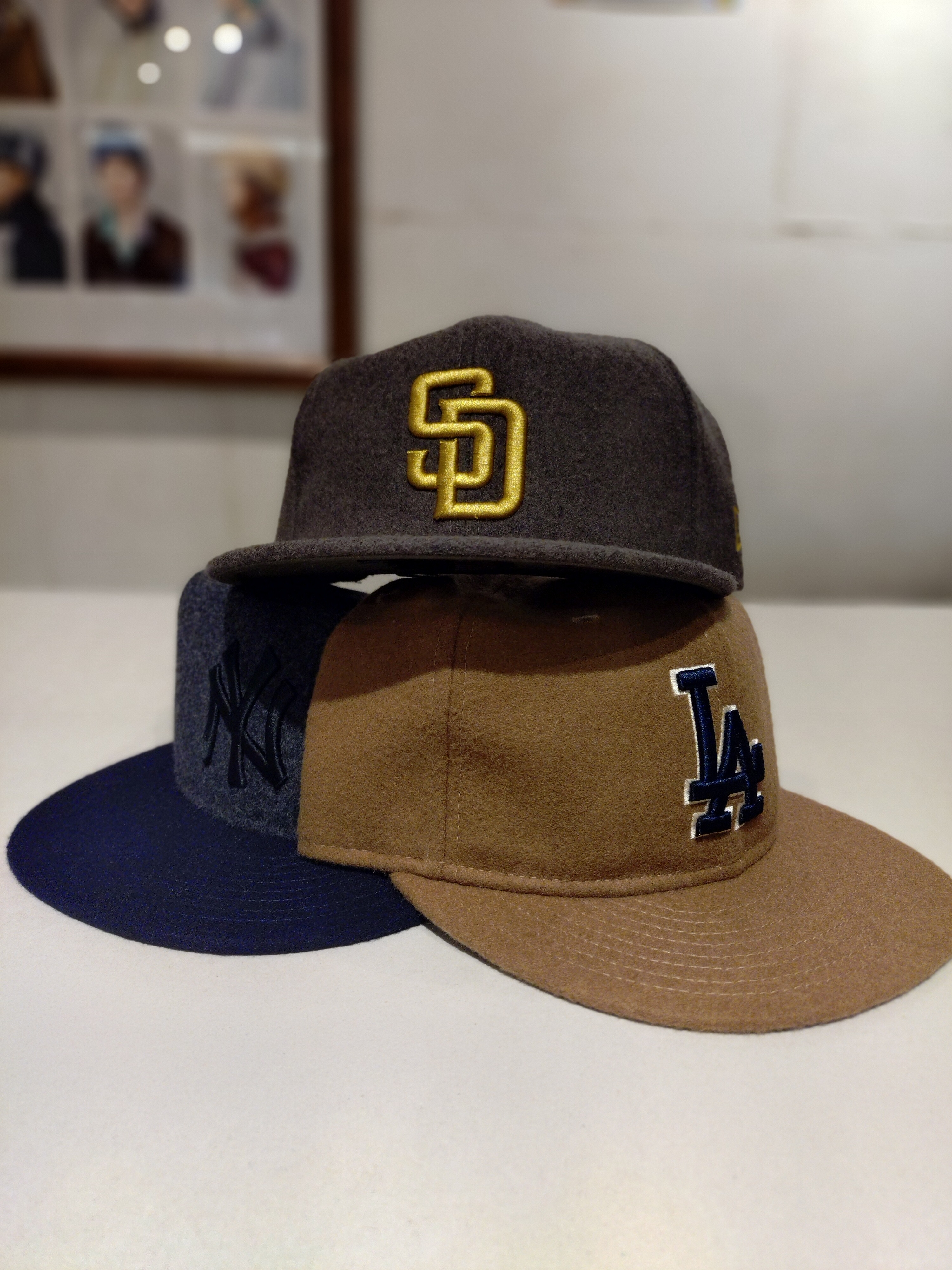 NEWERA】9FIFTY レザーストラップ MLB Wool Melton │オーバーライド