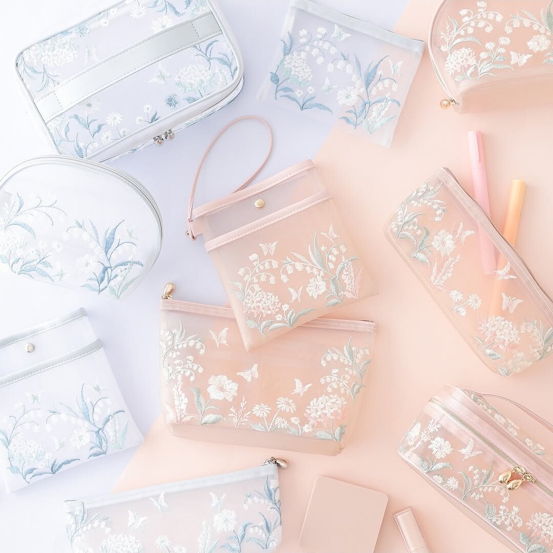 NEW】涼しげなメッシュ素材のポーチシリーズ🌿.∘𓏸𓈒 𓂃