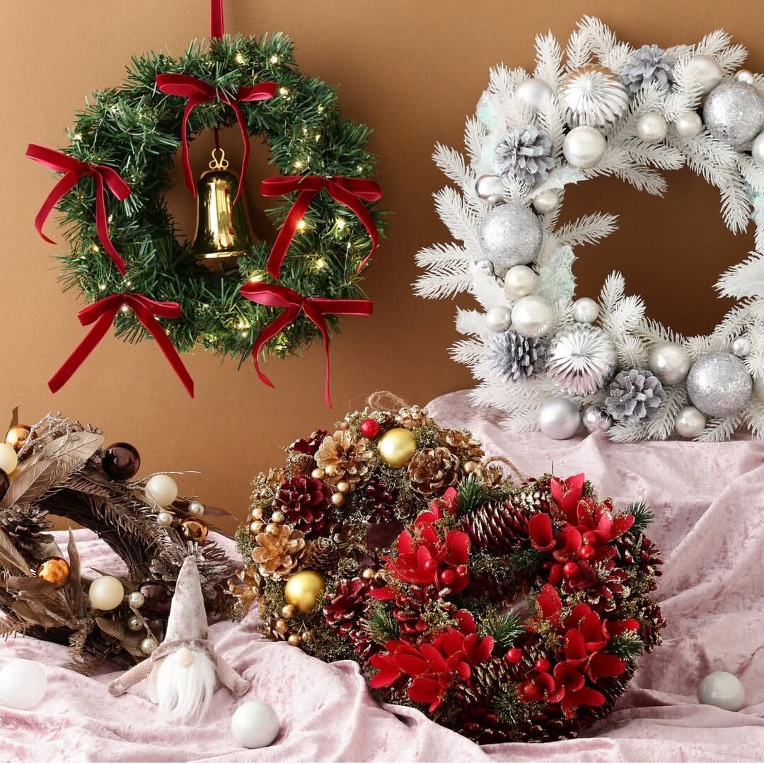 NEW】ホリデームードを高める🪄︎︎🎄華やかなクリスマスリース