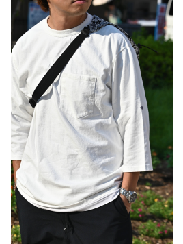 7oz 3/4 sleeve pocket tee