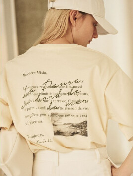 バックフォト グラフィックロゴTシャツ
