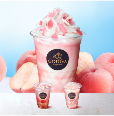 白桃を楽しむゴディバの夏季限定ドリンク&ソフトクリーム🍑