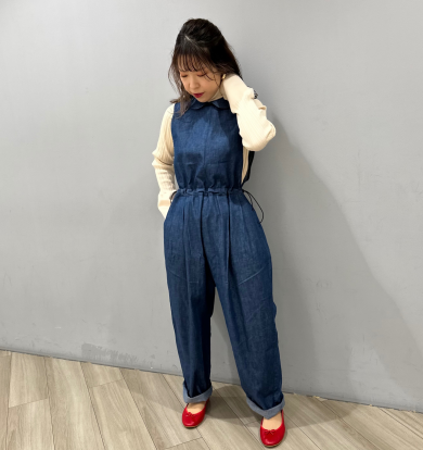 丸襟サロペット✨