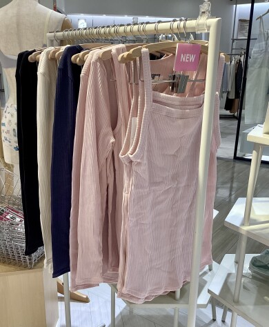 【新作】リブ編みコットンインナー