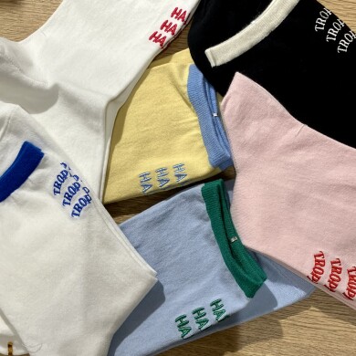 NEW☆ リンガーロゴ刺繍ショートソックス👕