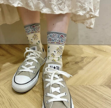 フロートオリエンタル柄ショートソックス