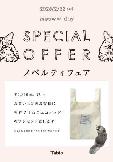 ねこエコバッグをプレゼント🐈🩶