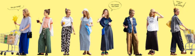 清潔感ある夏素材で楽しく快適！ 《ニコアンド》の夏服。