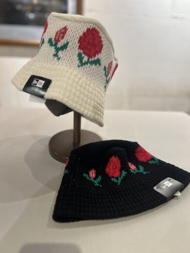 【NEW ERA】KNIT BUCKET ROSE BLACK