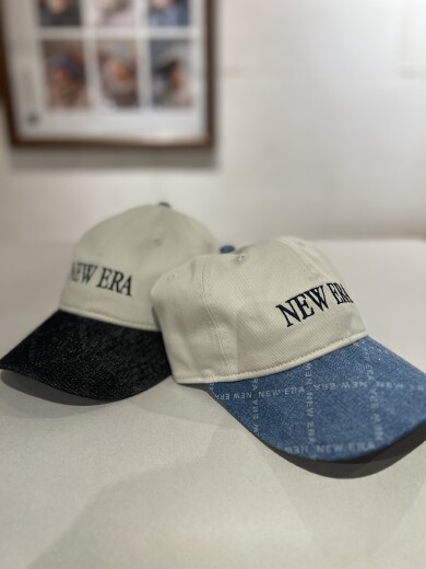 【NEWERA】9THIRTY Denim Monogram NEW ERA ストーン ウォッシュドデニムバイザー