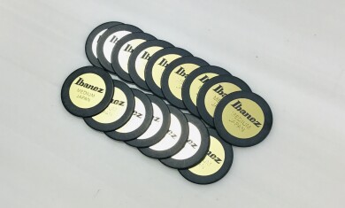 真円型ピック　「Ibanez PA1M black」　新入荷！