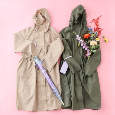 【NEW】まるで普通のコートみたい🪄.*雨の日も楽しめる可愛いレインコート☔🌧