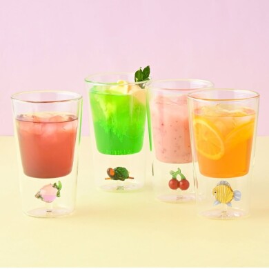 【NEW】可愛いモチーフを閉じ込めたダブルウォールグラス🍓🍒🐢°・🐠