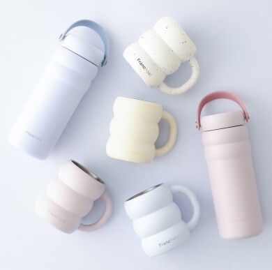 【20%OFF】もこもこした形とパステルカラーがかわいいボトル＆マグ☁🩷