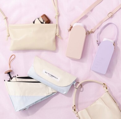 【NEW】持ち運びに便利！👜収納ポーチ付きの折りたたみ傘🌂🪄