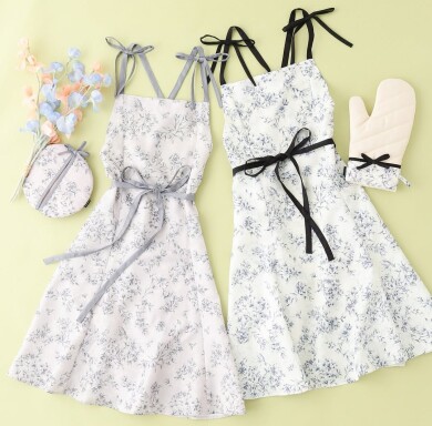 【母の日】料理好きなお母さんへ💐.°♡お洋服のように楽しめるエプロン🎀˙⋆.˚ ᡣ𐭩