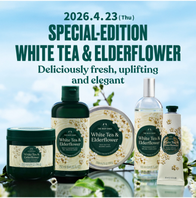 ザボディショップ White Tea & Elderflower 発売日 2026 年 4 月 23 日(木) 新発売！