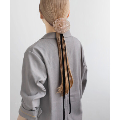 シアーローズ×ベルベットリボン2WAYヘアゴム