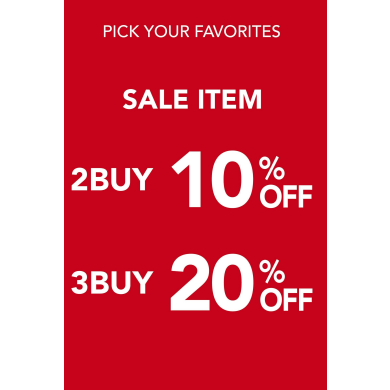 2buy 10%/3buy 20% OFF フェア