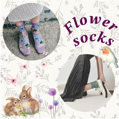 春におすすめ🌸「フラワーソックス」💛💚
