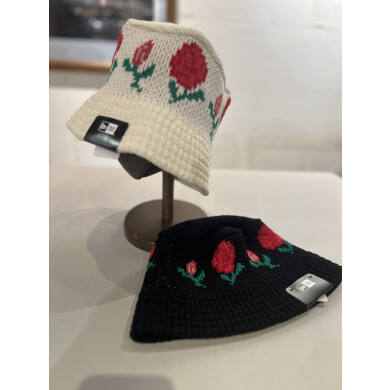 【NEW ERA】KNIT BUCKET ROSE BLACK