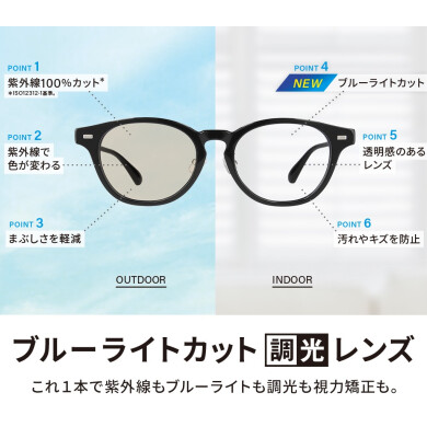 これ1本でALL OK!Zoffのブルーライトカット機能付き調光レンズ