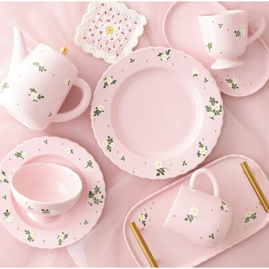 【NEW】ぷっくりとしたお花柄がかわいい🌼*･ブルーロン☕️🌿.•*