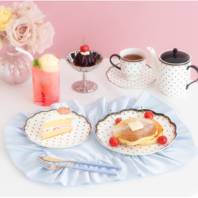 【NEW】純喫茶の世界観をおうちで叶える🥞🫖𓂃 𓈒𓏸トレンドのドット柄シリーズ🍮🍒´-