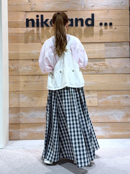 春ギンガムチェックコーデ☺︎