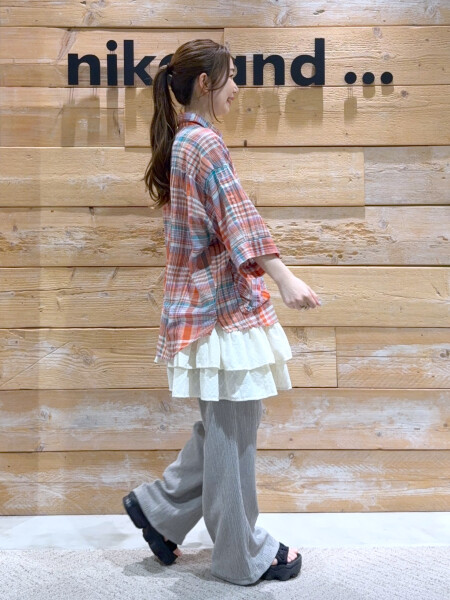 チェックシャツコーデ☺︎