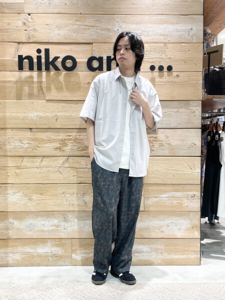 きれいめシャツ✖️総柄パンツ